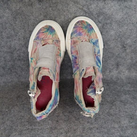 Blowfish Shoes Kids 11 Sneaker High Top Casual Slip On Tie Dye Distressed Canvas - Picture 8 of 13